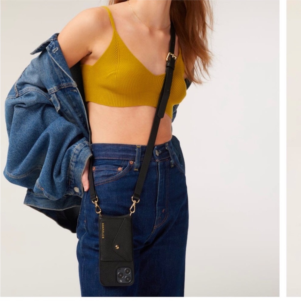 Bandolier Black and Gold Crossbody Bag